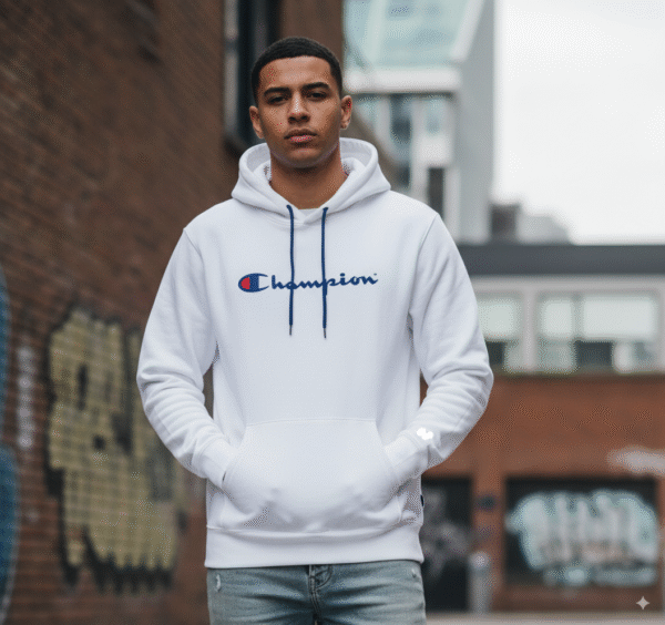 Buso Blanco Capota en Algodón Perchado CHAMPION