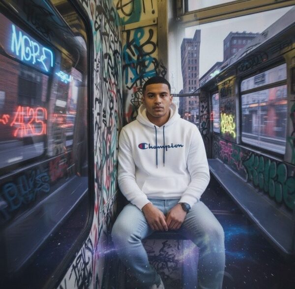 Buso Blanco Capota en Algodón Perchado CHAMPION