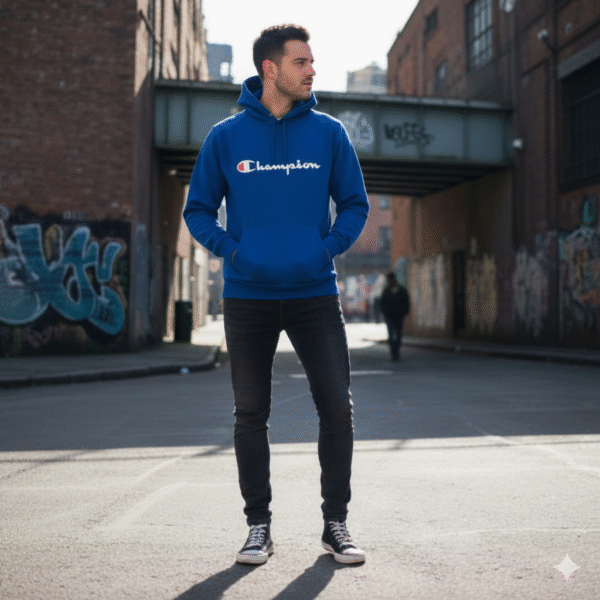 Buso Blanco Capota en Algodón Perchado CHAMPION